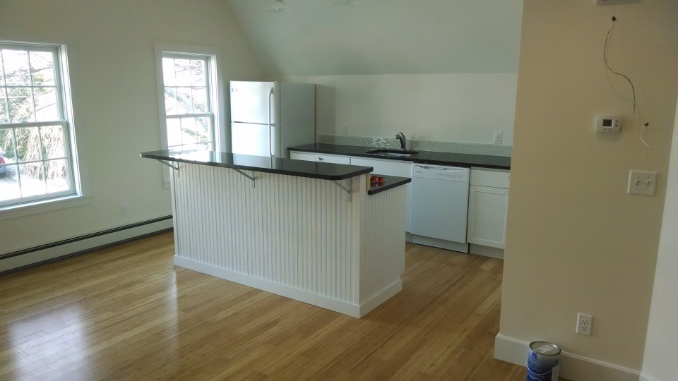 kitchen view from apartment living room 110 union st rockland maine