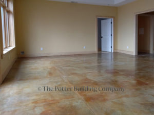 stained concrete floors Midcoast Maine